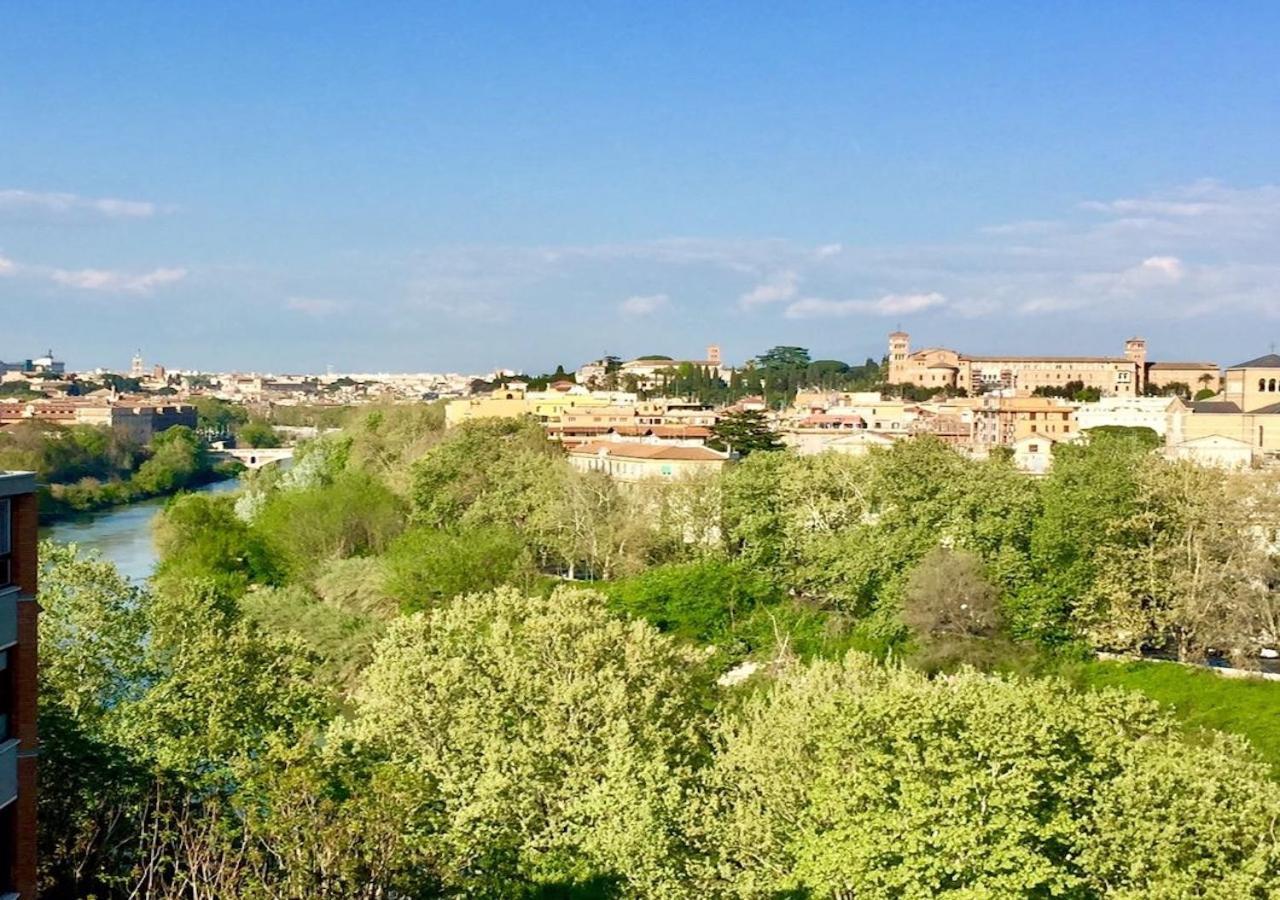 Terrace With Tiber View - Trastevere Rom Exteriör bild